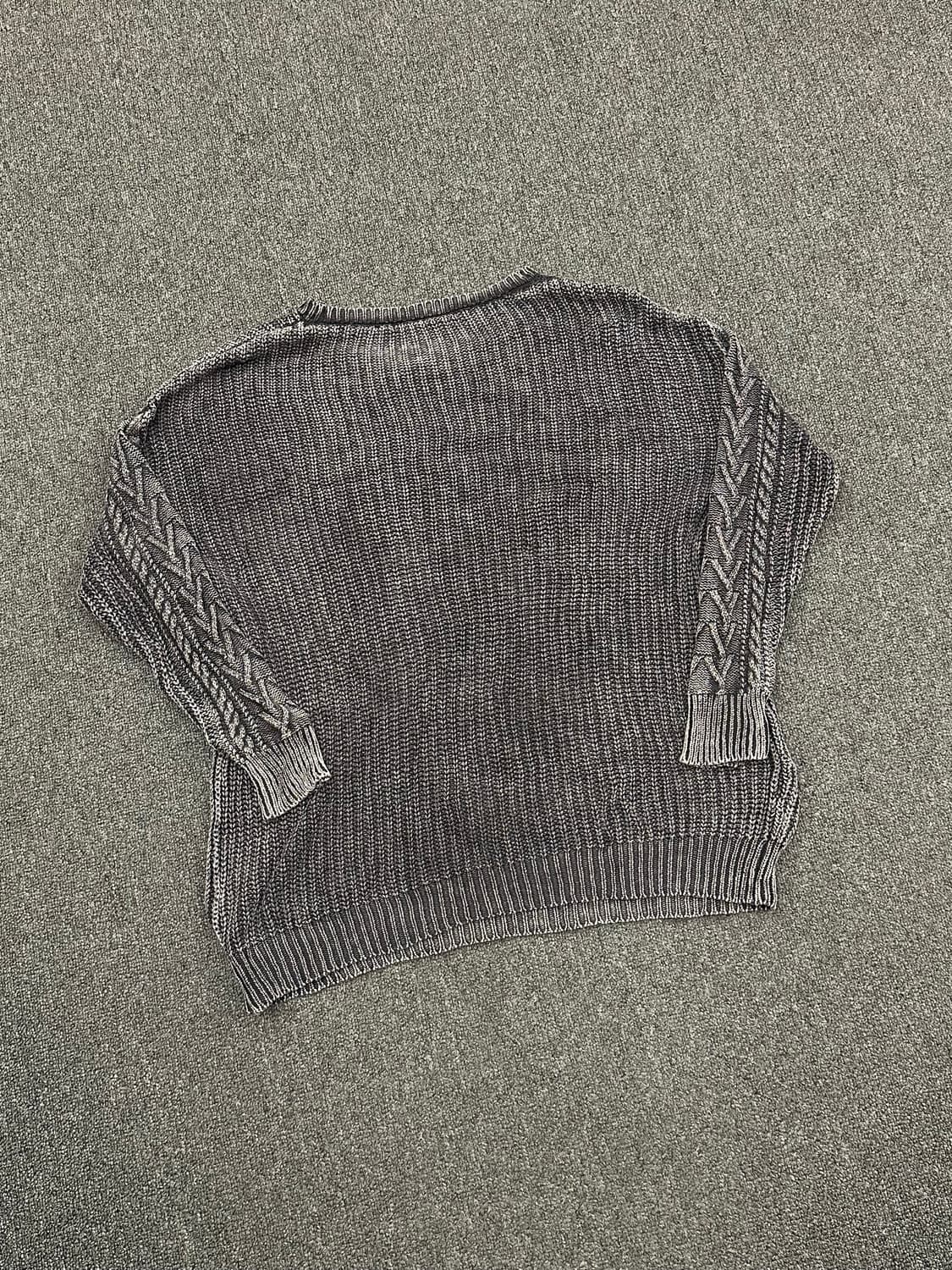 M)Japanese vintage 피그먼트 워싱 니트 스웨터 상품이미지5