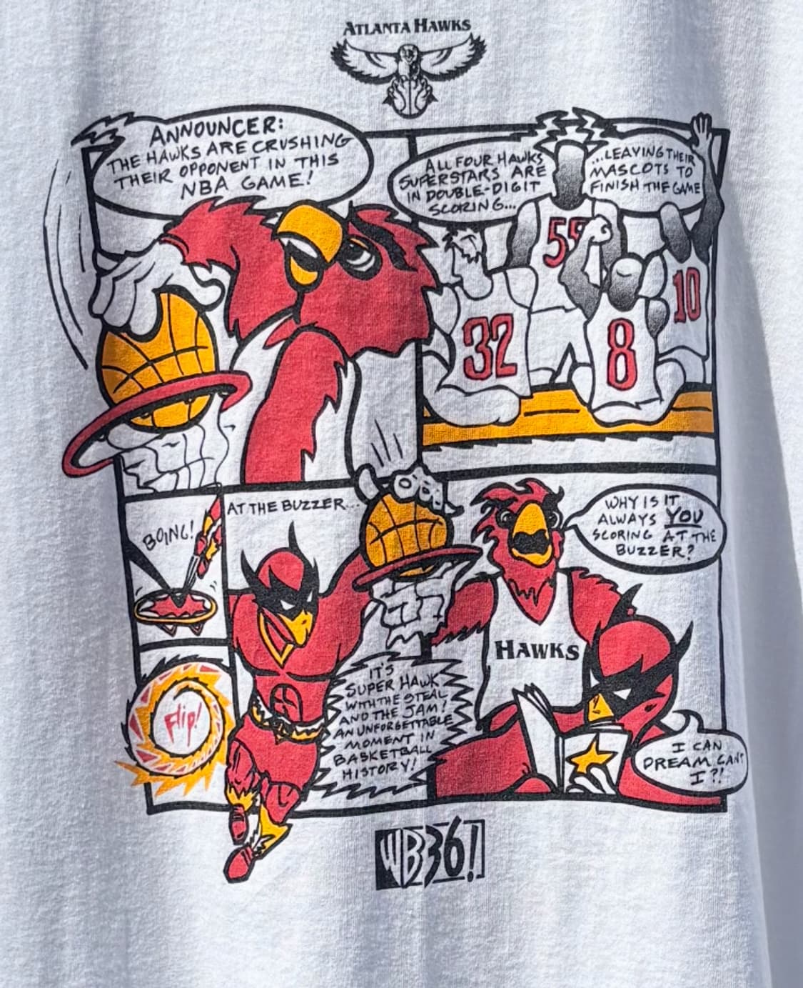 (110) 90’s nba 애틀란타 호크스 카툰 아메리칸빈티지 상품이미지6