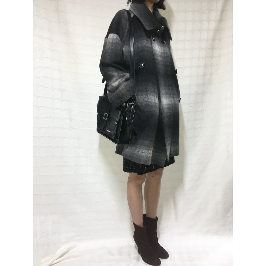 vivienne westwood 울 그라데이션 체크 코트 상품이미지1