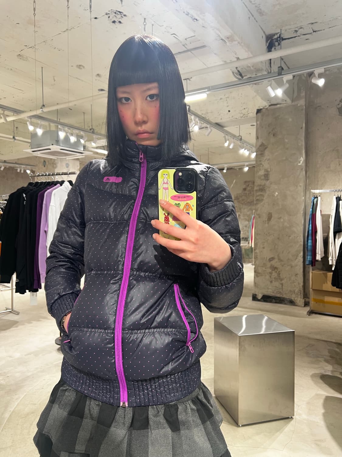 아디다스 퍼플 도트 후디 경량 집업 상품이미지2