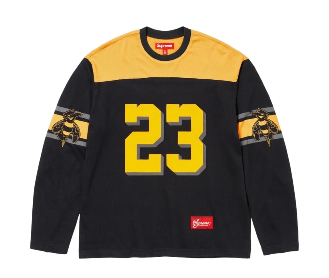 23FW 슈프림 범블비 롱슬리브 풋볼 탑 블랙 - L (새상품) 상품이미지1