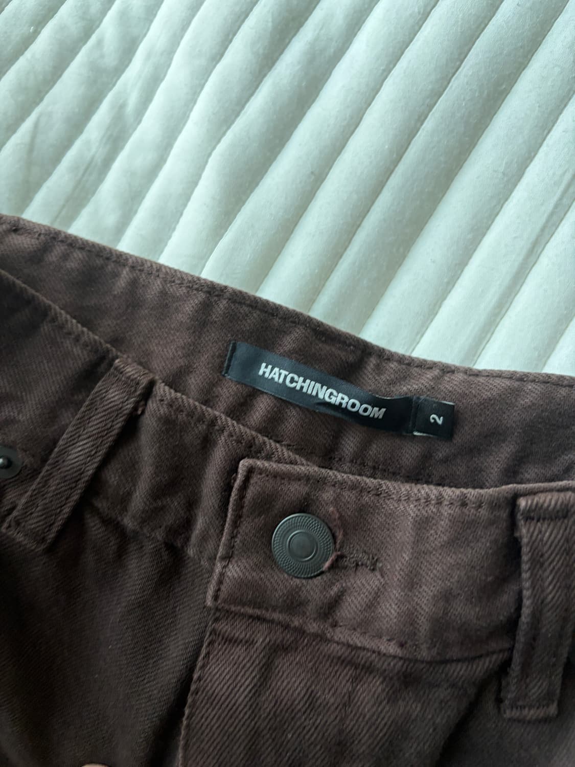 해칭룸 Wide Curve Jeans Brown 2사이즈 상품이미지4