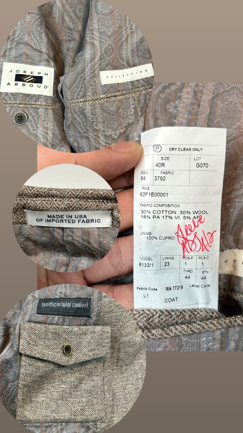 XL) 조셉 아부드 헤링본 블레이저 자켓 상품이미지8