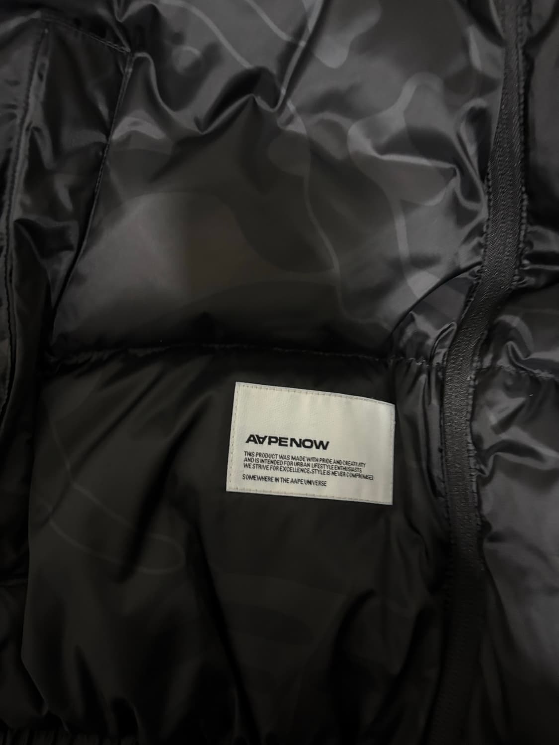 베이프 Bape (Aape) 패딩 블랙 카모 L 25FW 새상품 상품이미지8