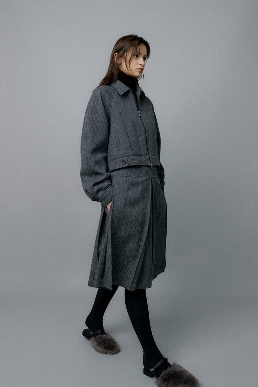 에핑글러 @black@ A TUCK WOOL SKIRT 상품이미지6