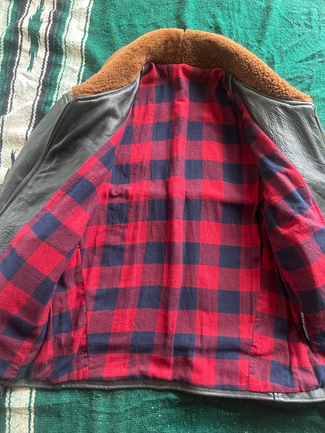 90’s  grizzly leather jacket 상품이미지4