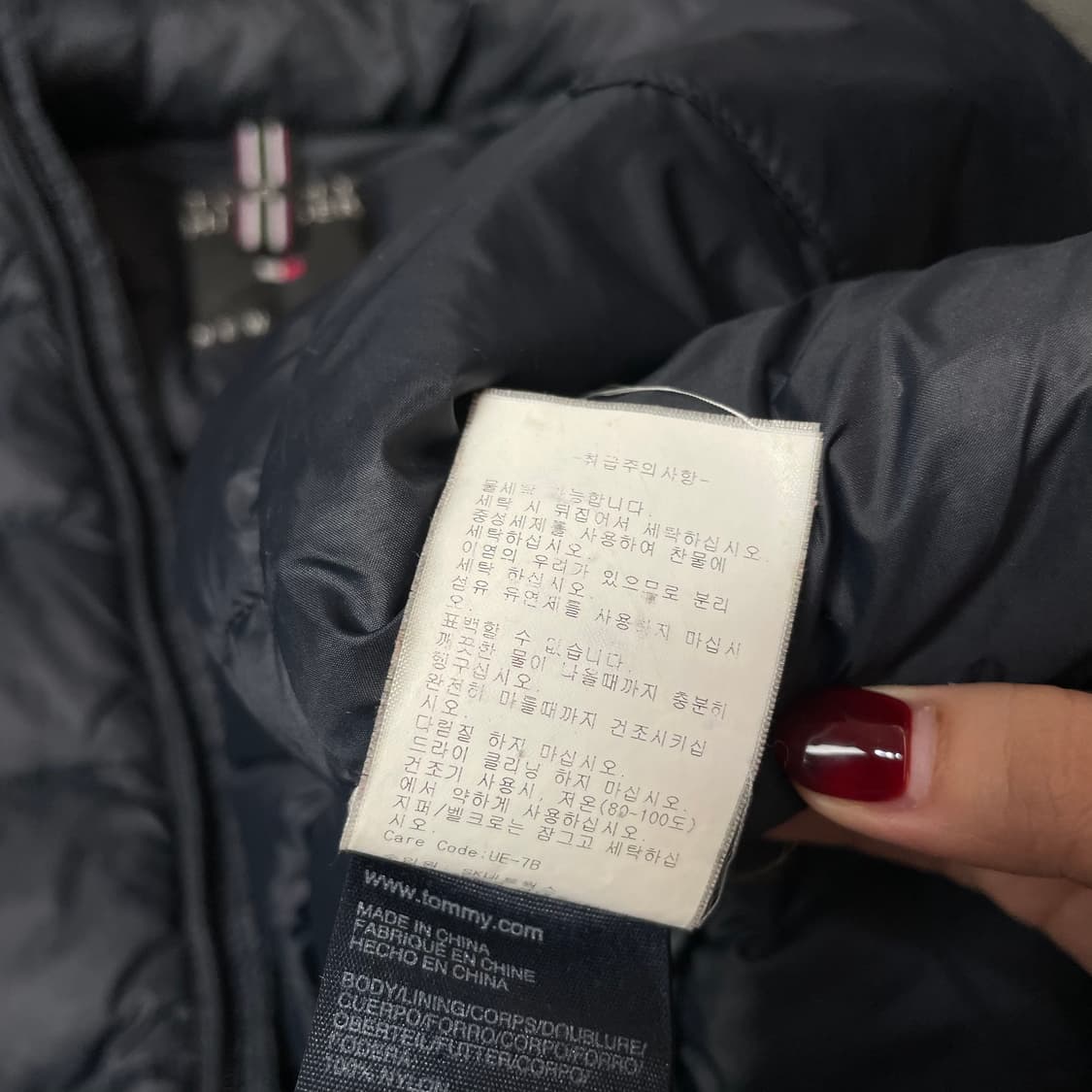 타미힐피거 블랙 경량패딩 S 상품이미지7