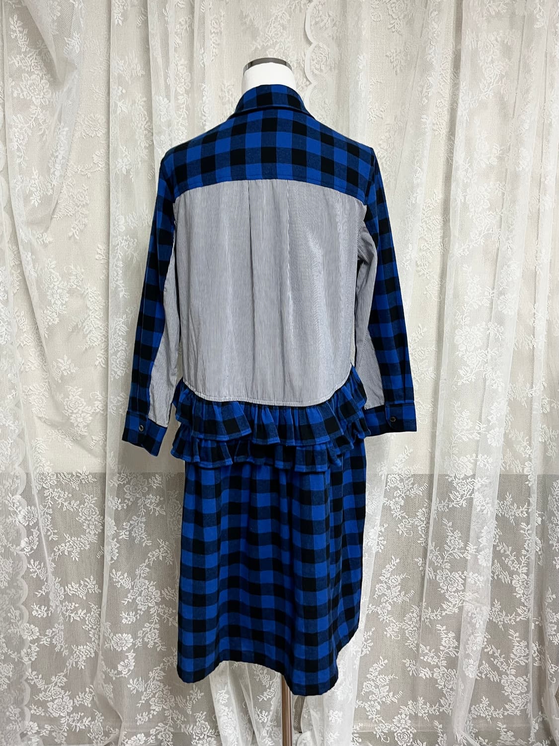 S) 클루 투 Clu TOO 체크 셔츠 원피스 상품이미지3