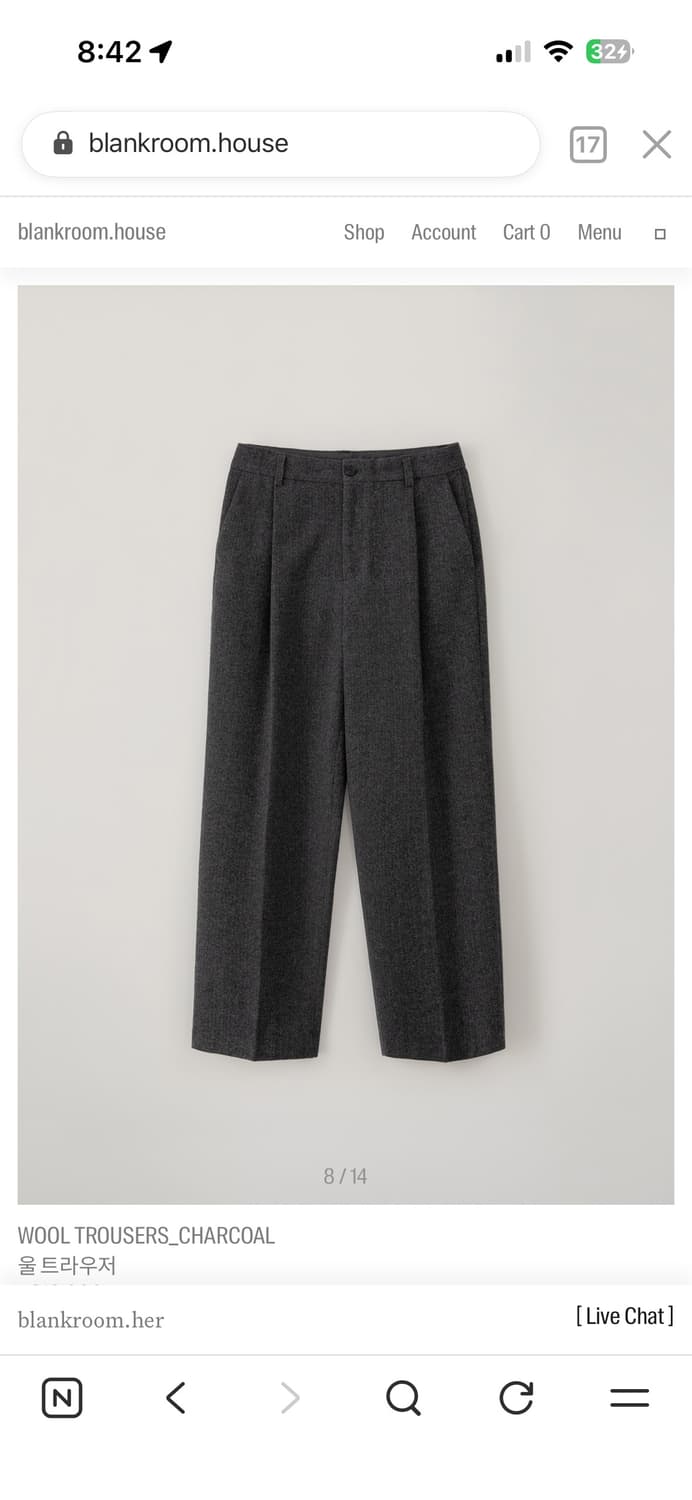 블랭크룸 울 트라우저 상품이미지2