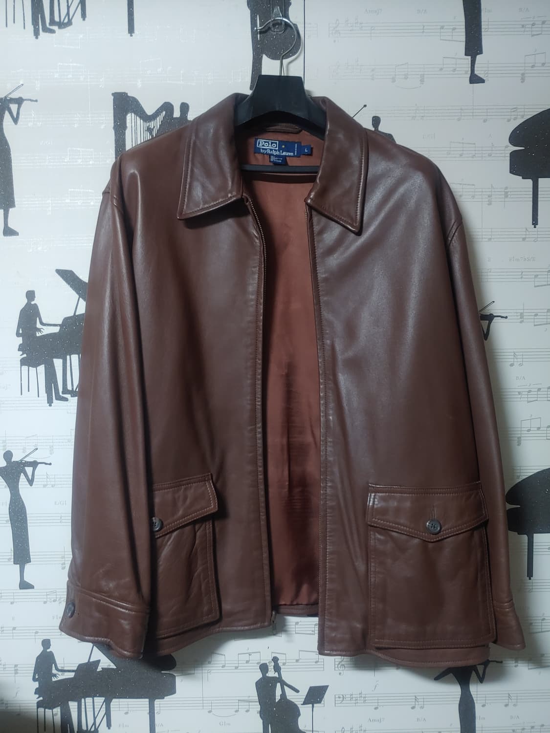Polo Ralph Lauren] 폴로 가죽자켓 브라운 L(105) 상품이미지3