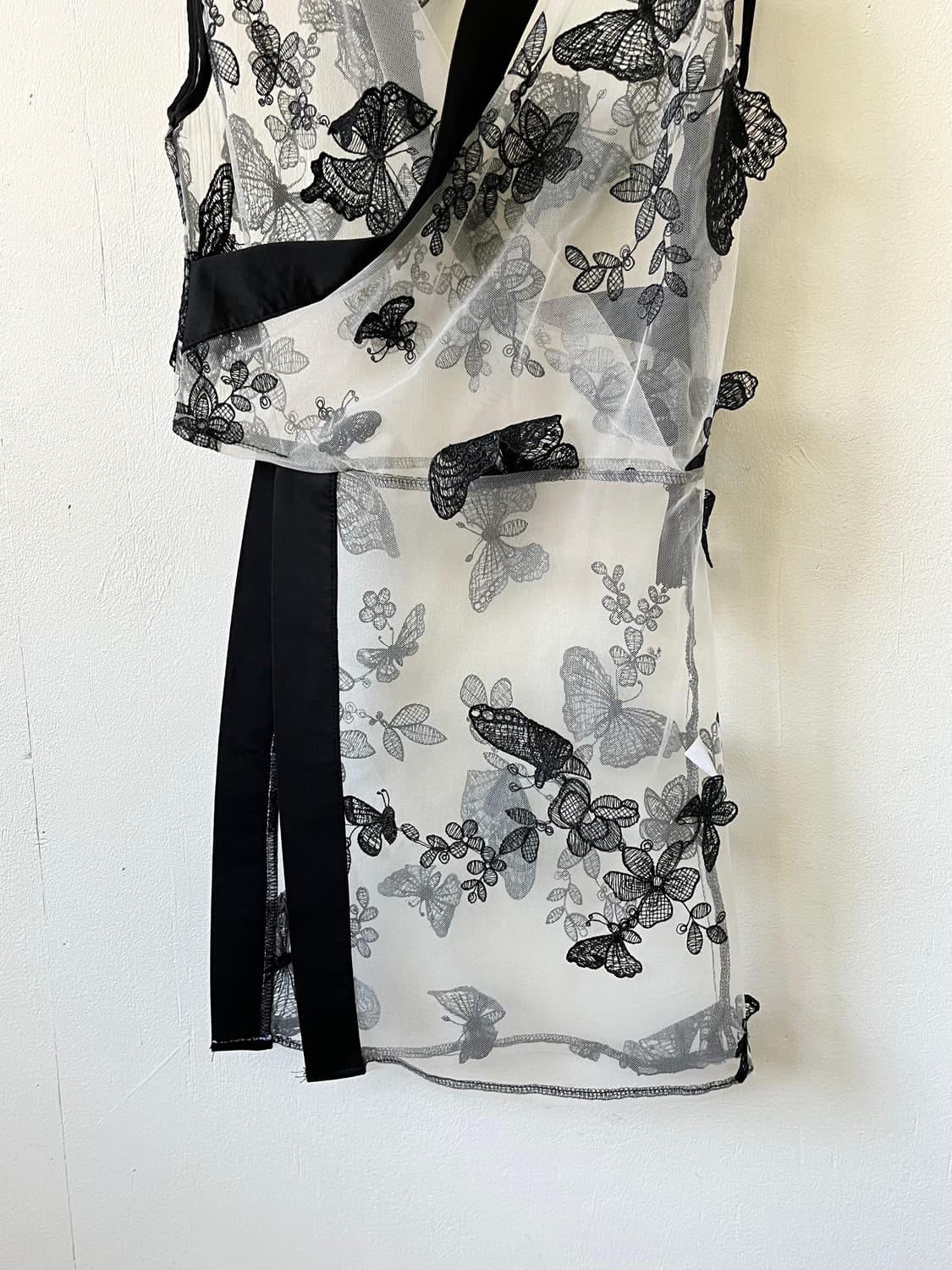 Japan vtg 버터플라이 시스루 베스트 상품이미지2