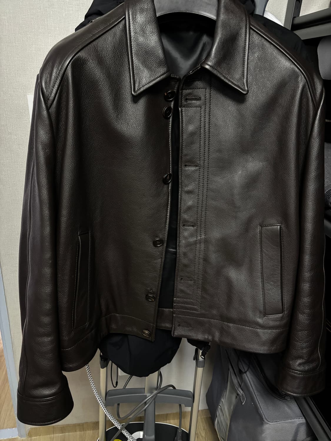 STU 레더자켓 다크브라운 상품이미지2