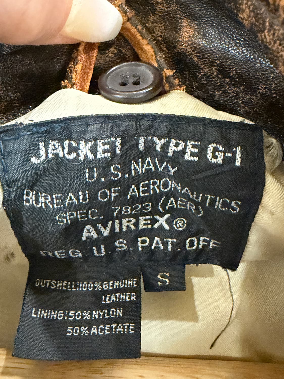 아비렉스 G-1 레더 자켓 상품이미지5