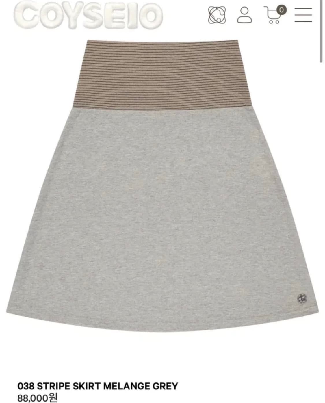 코이세이오) 038 스트라이프 스커트 멜란지 그레이 상품이미지1