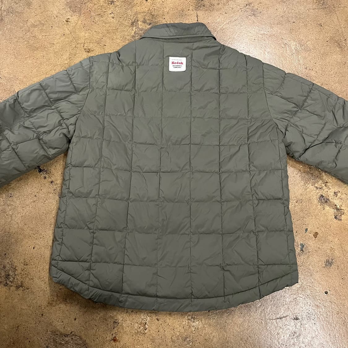 [정품/M] 코닥 퀼팅 셔츠 자켓 카키색 b10 상품이미지4