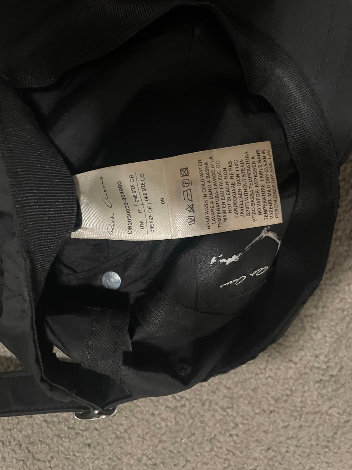 릭오웬스 챔피언 캡모자 상품이미지1