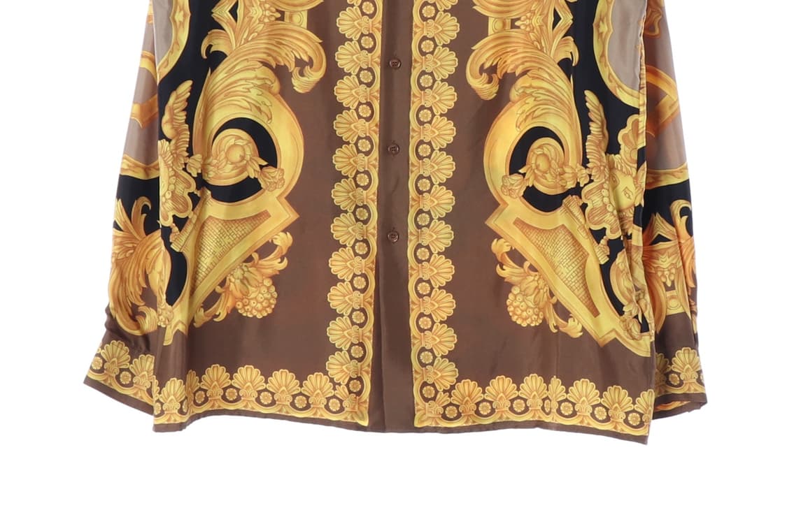 VERSACE 베르사체 23SS 실크100% 패턴 긴팔 셔츠 XL 상품이미지4
