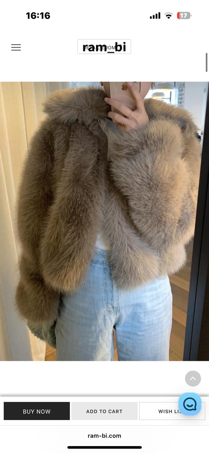 브라운 퍼 재킷 상품이미지1