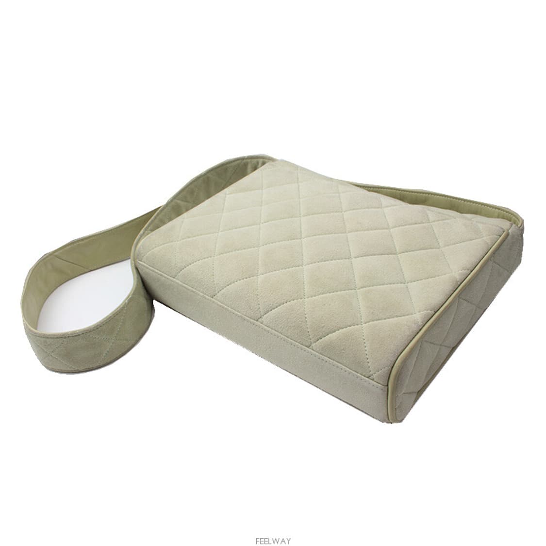 샤넬 스웨이드 퀼팅 민트그린 플랩 크로스백 (7자리9번대) 상품이미지4