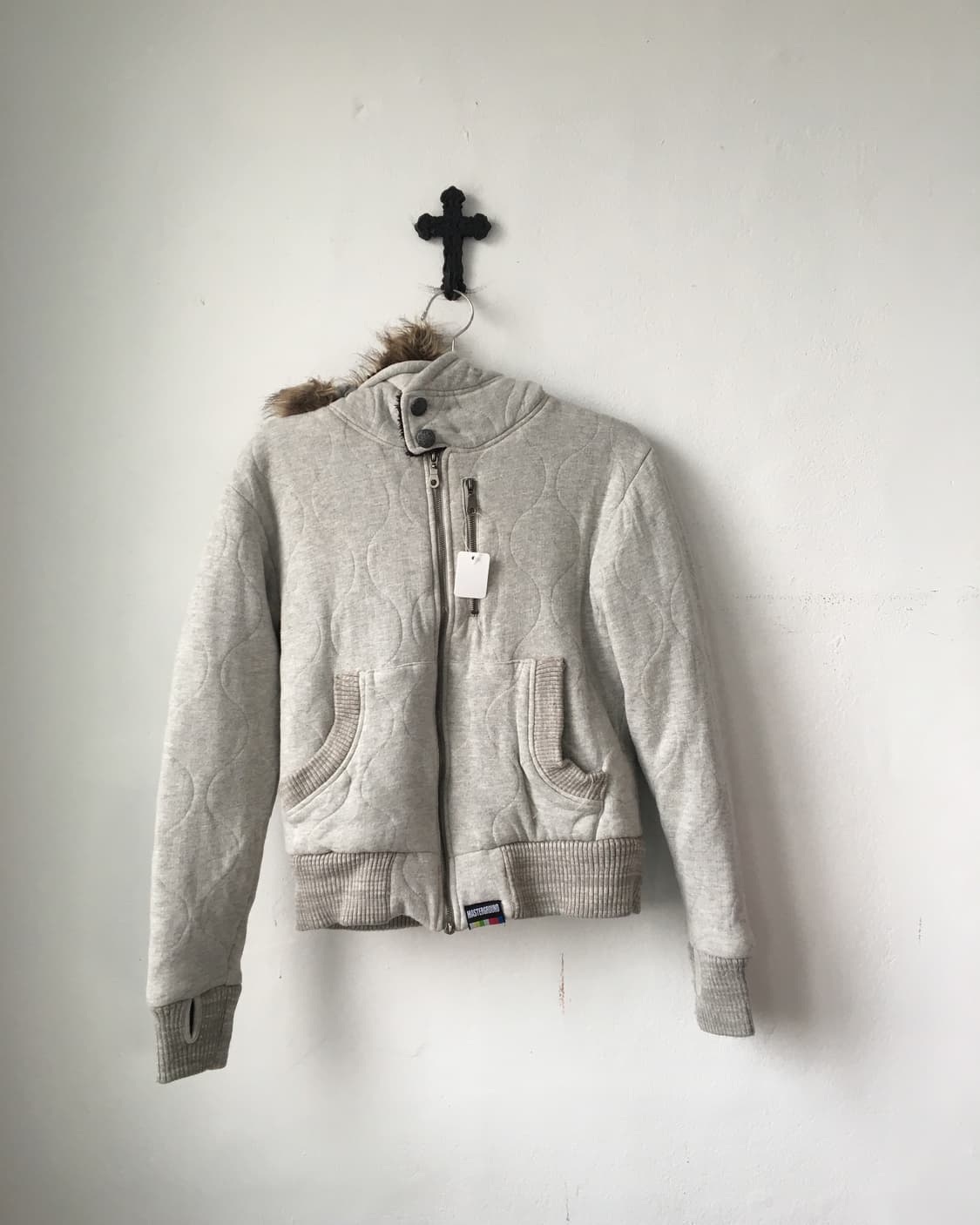 Fake fur hood zip up 상품이미지2