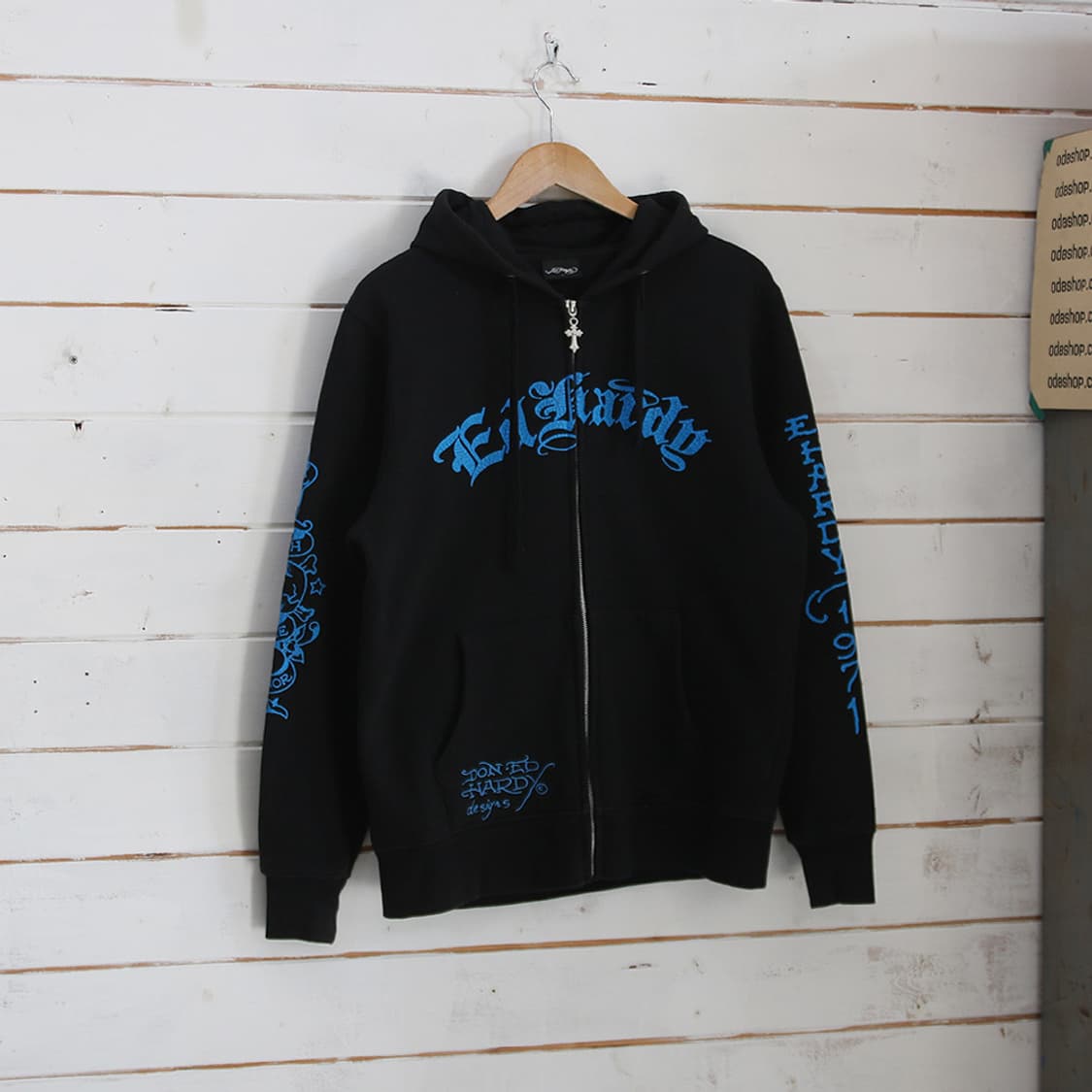 (착용컷) Ed Hardy 프린팅 스웻 후드 집업 (남성용 100) 상품이미지1