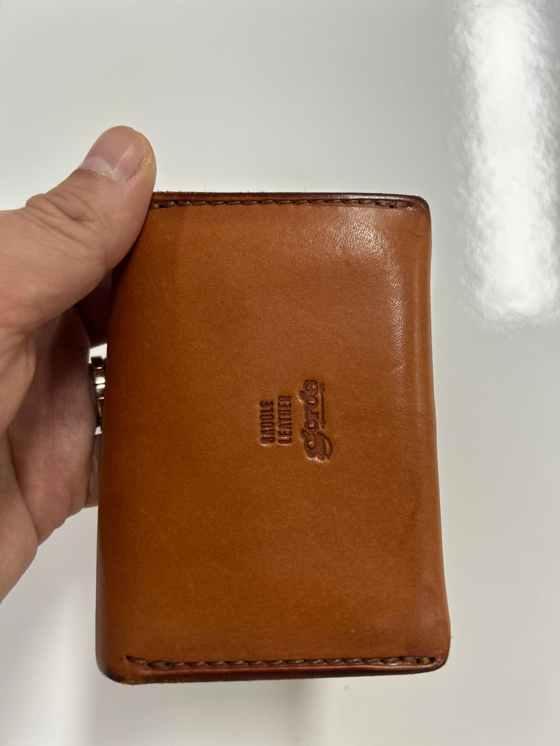 고로스 goros 레인보우 플라워콘초 브라운 새들레더 카드 지갑 상품이미지7