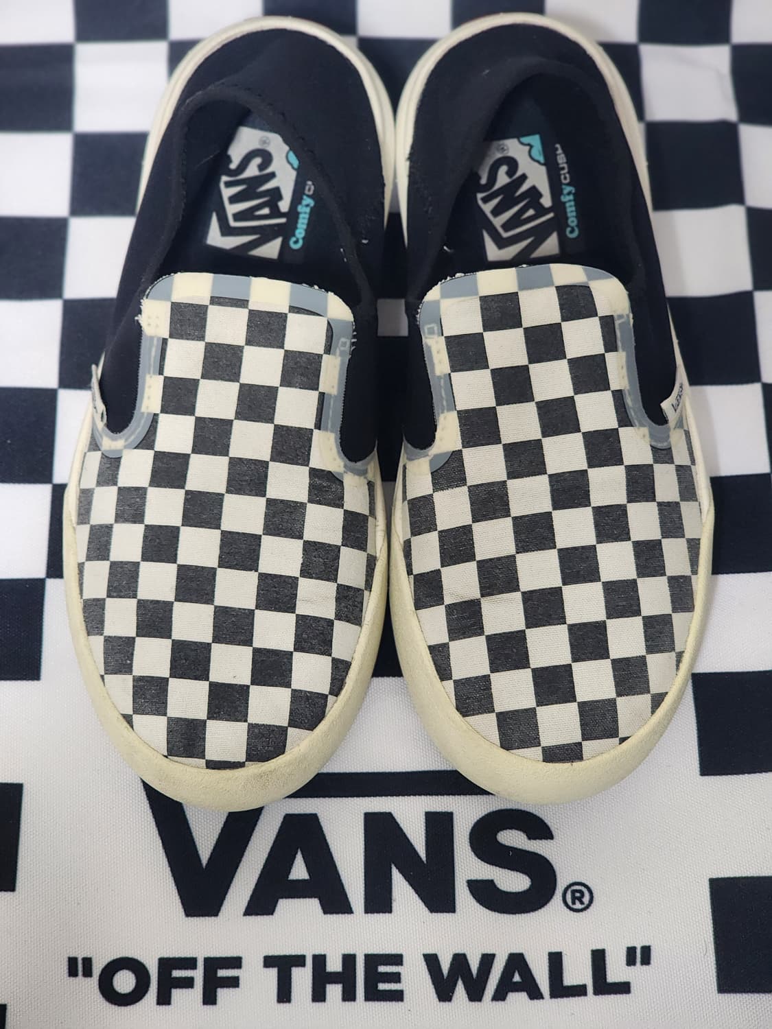 반스 체커보드 슬립온 네이비 250mm 상품이미지1