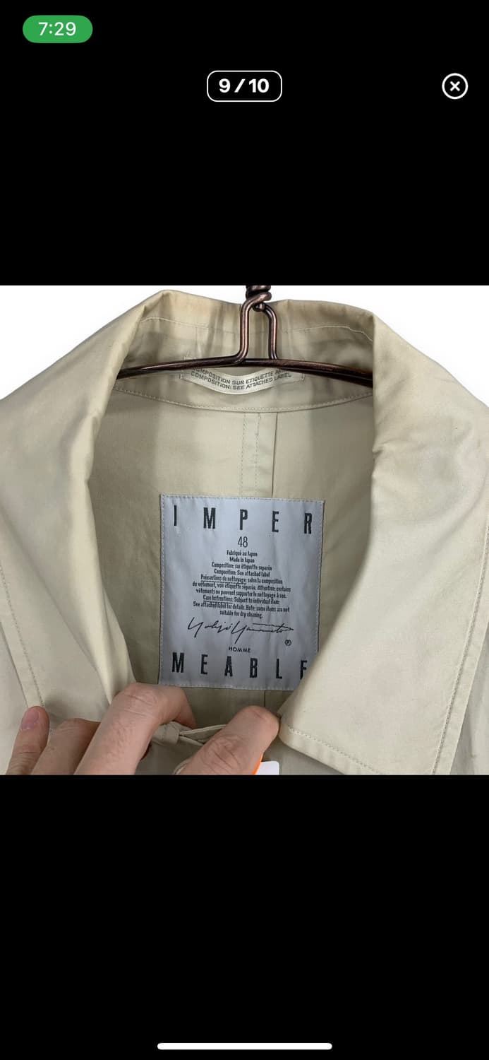 90‘s 요지야마모토 아카이브 트렌치코트 상품이미지9