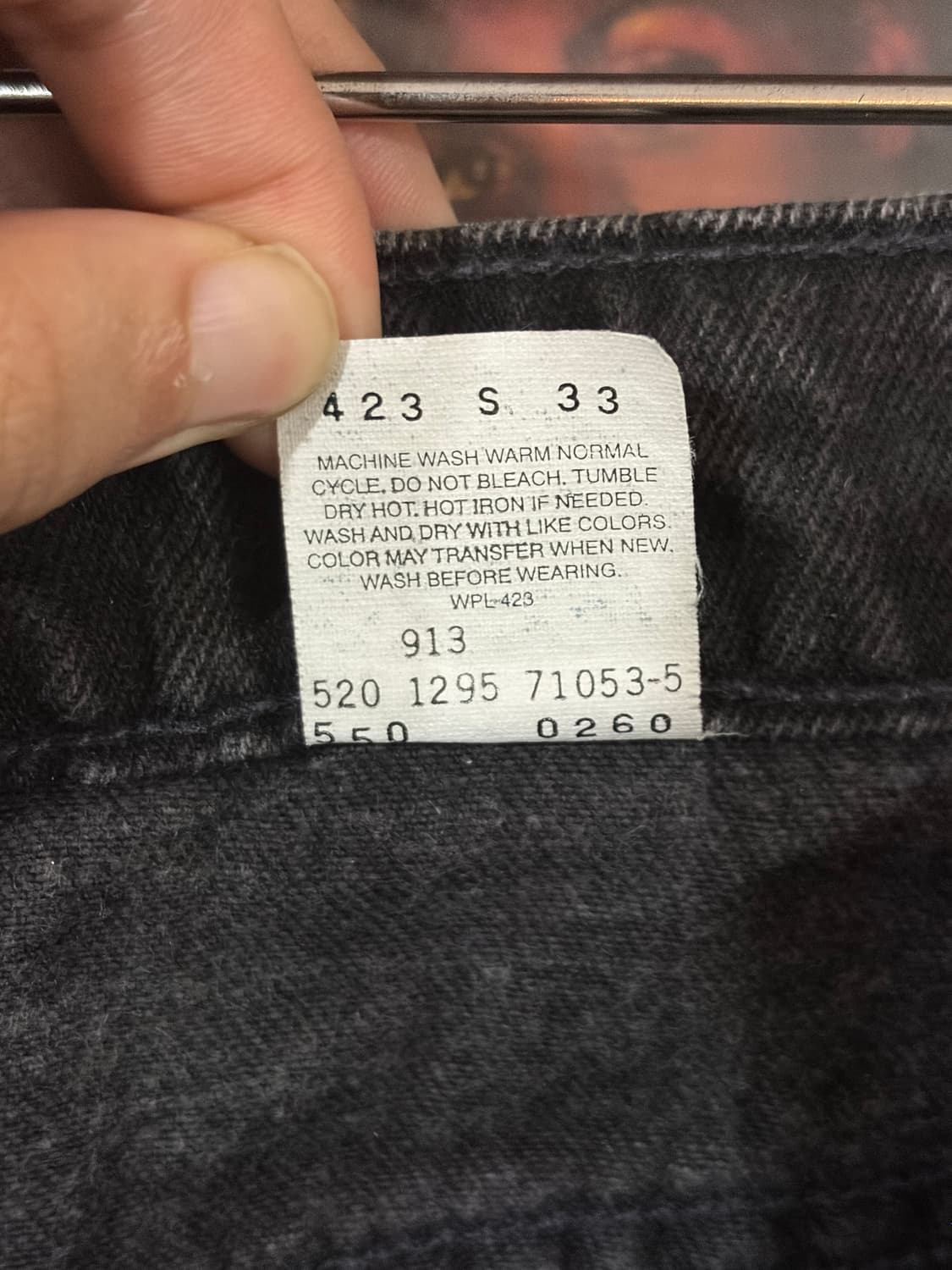 J27 90s USA 리바이스 550 흑청 데님팬츠 36x32 상품이미지4