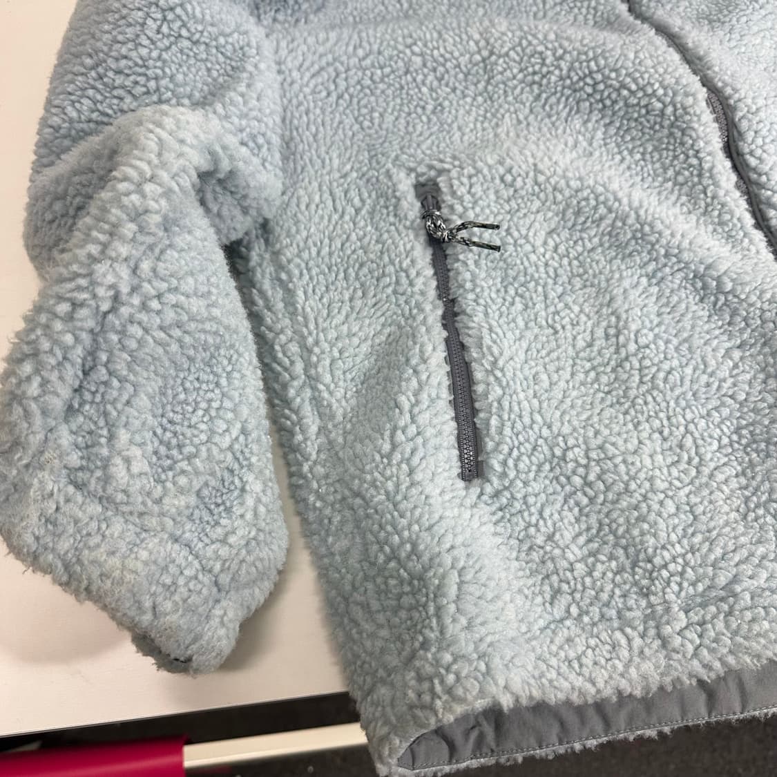 XL 밀레 스카이블루 오버핏 후드 플리스자켓 상품이미지3