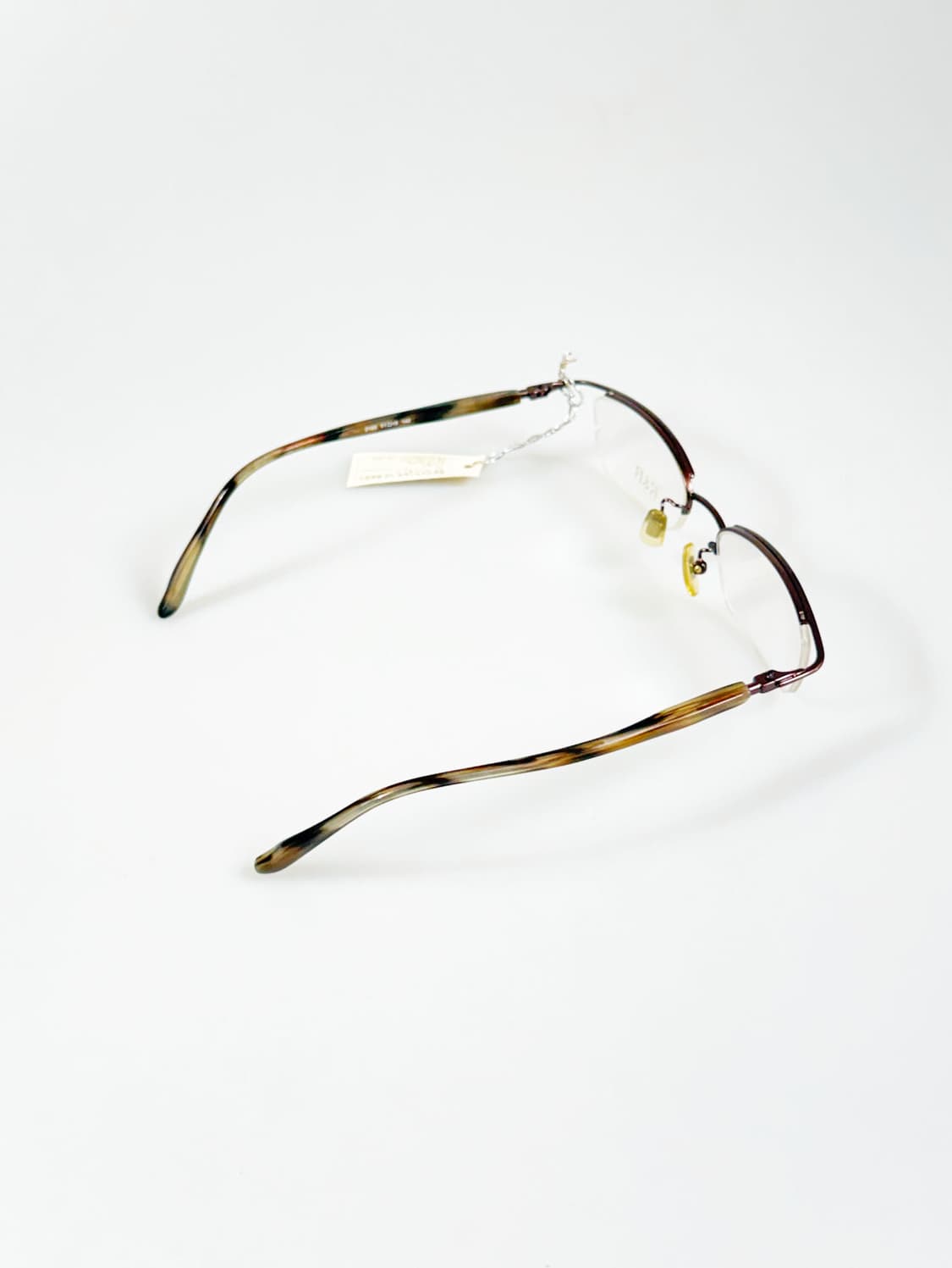 R&B EYEWEAR 반무테 스퀘어 메탈 프레임 빈티지 안경 상품이미지4