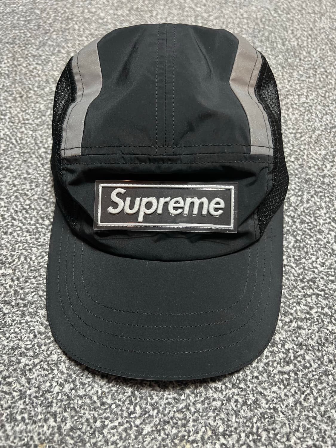 슈프림 사이드 메쉬 캠프캡 블랙 - 25SS 상품이미지1