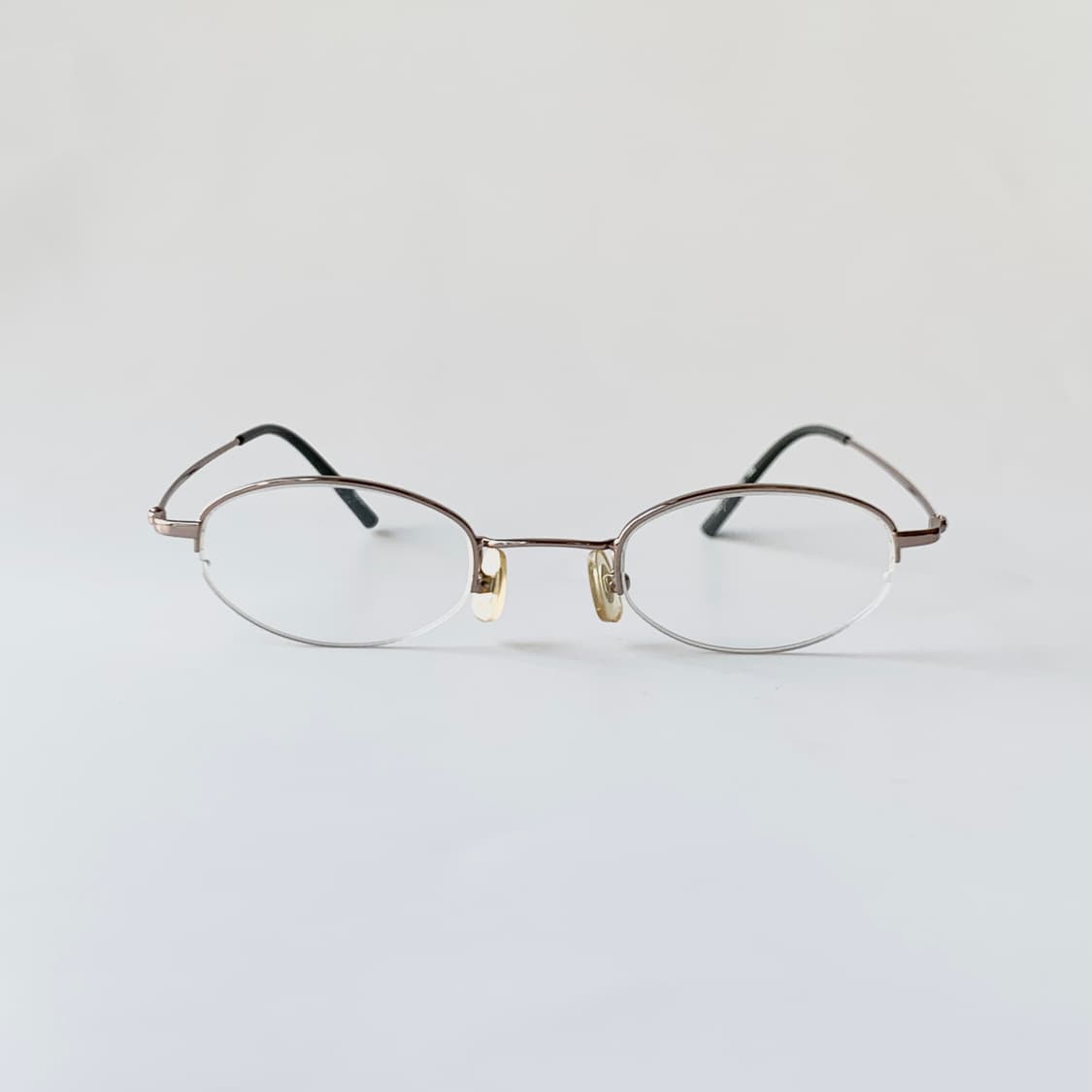 758 데드스탁 반무테 골드 라운드 오벌 빈티지안경 상품이미지1
