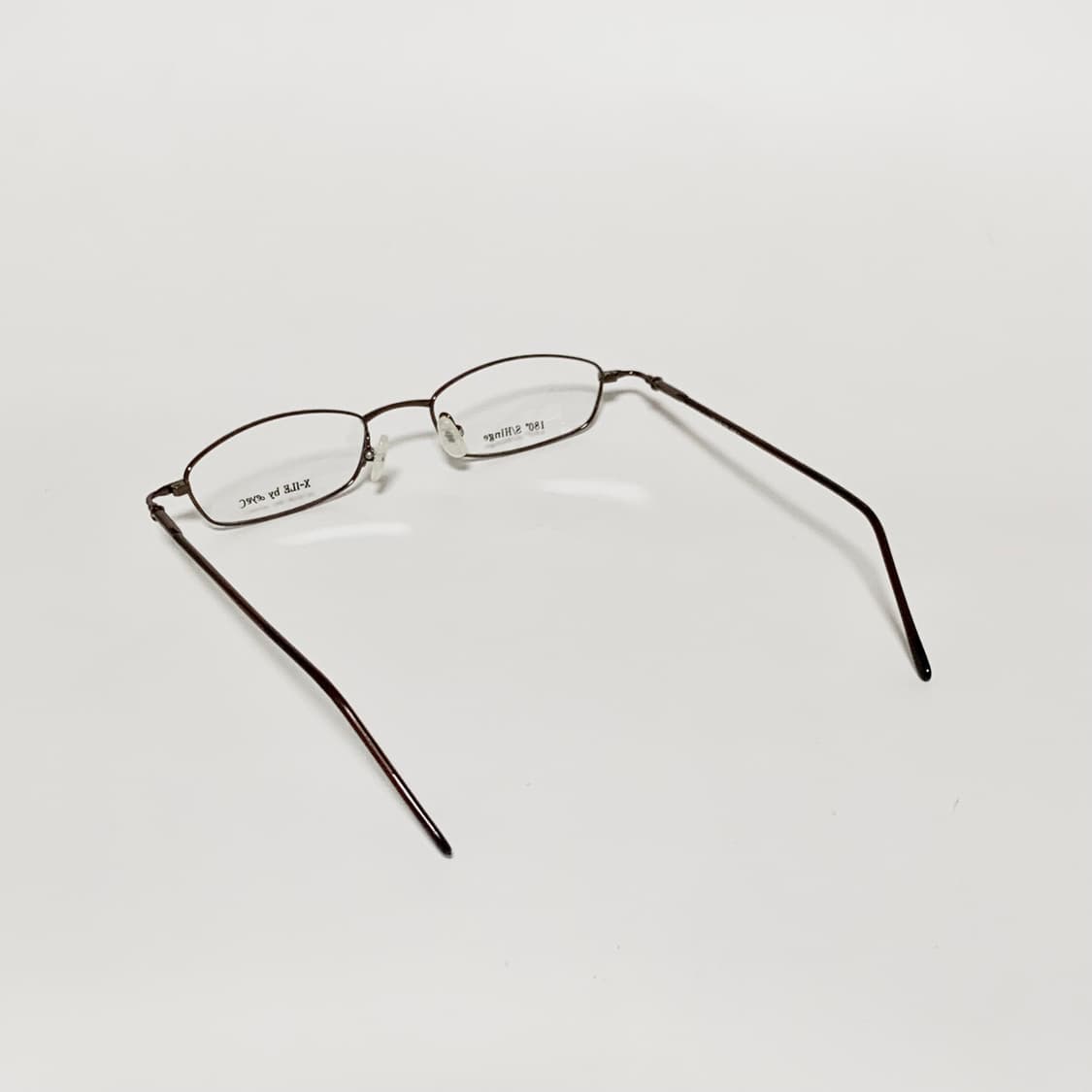 996 데드스탁 빈티지안경 초슬림 메탈 오벌 브라운 미니멀 180도 힌지 상품이미지6