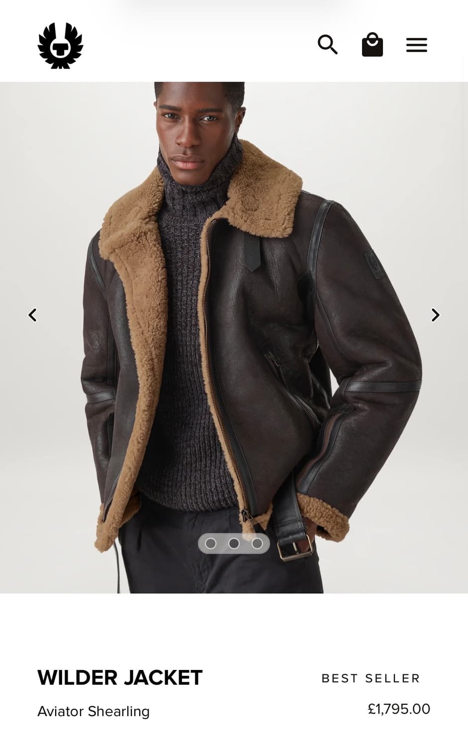 [48] 벨스타프 와일더 무스탕 자켓 상품이미지1