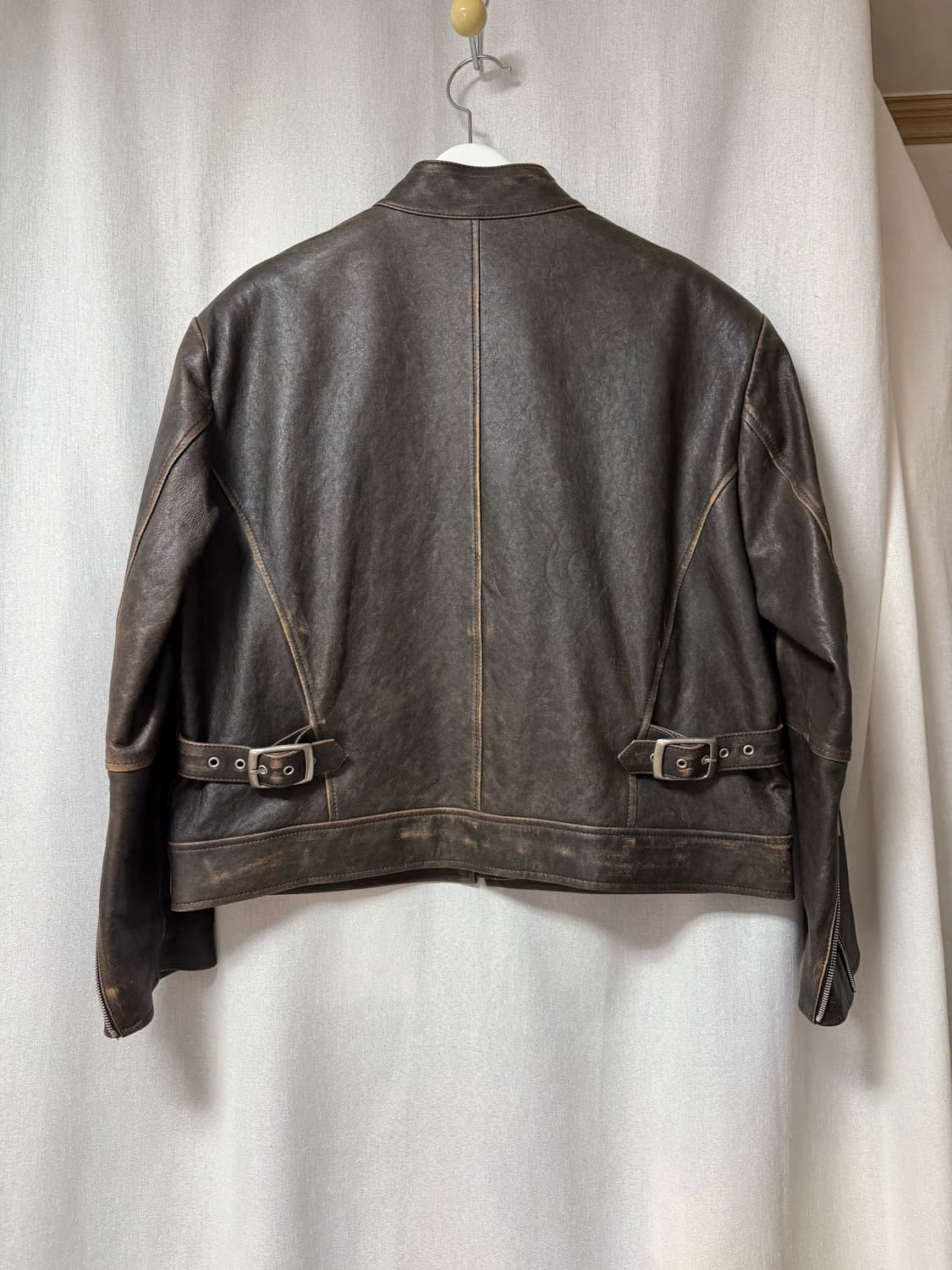 데어드 램스킨 워시드 레더자켓 상품이미지7