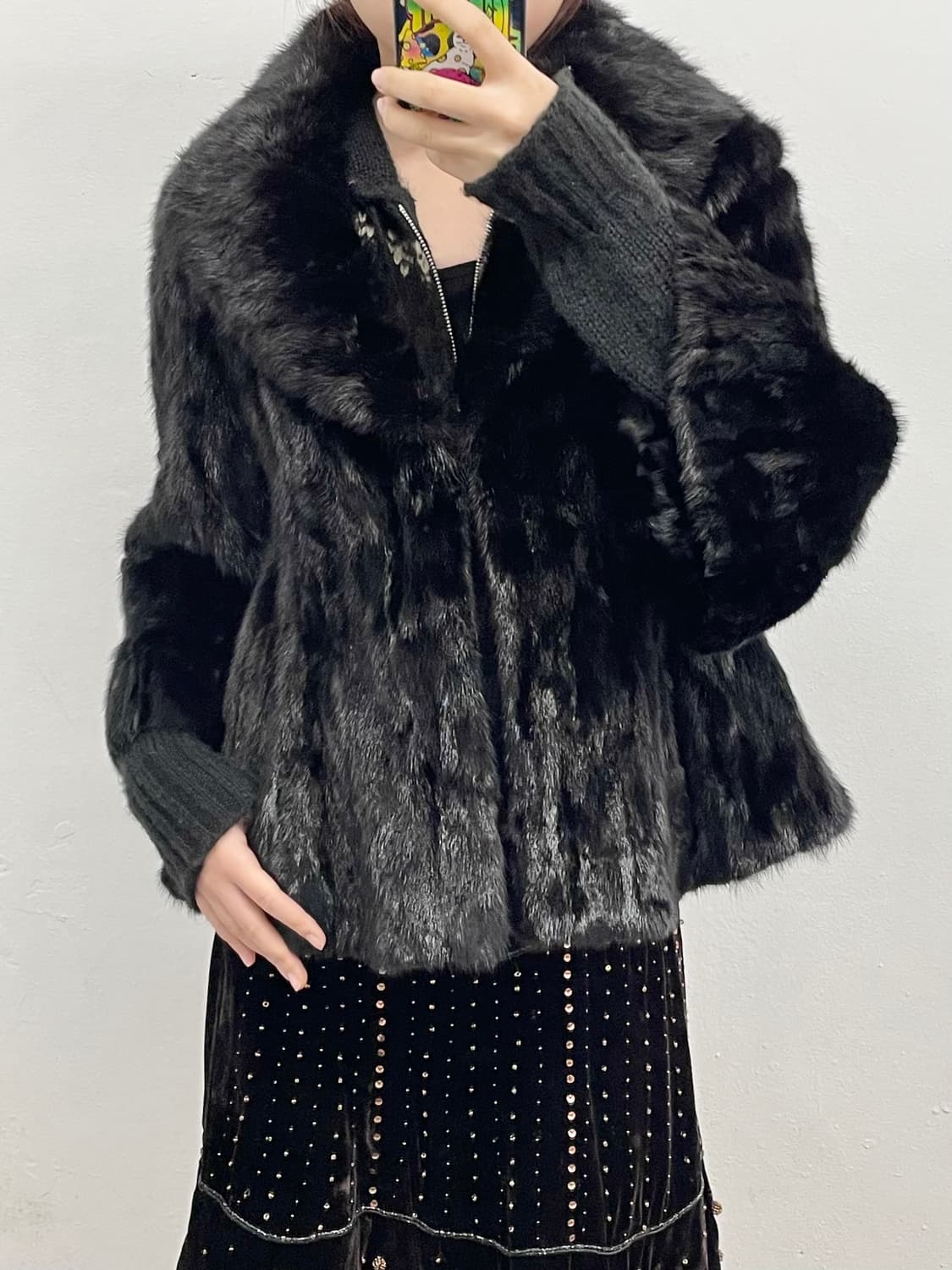 밍크 카라 퍼자켓 상품이미지2