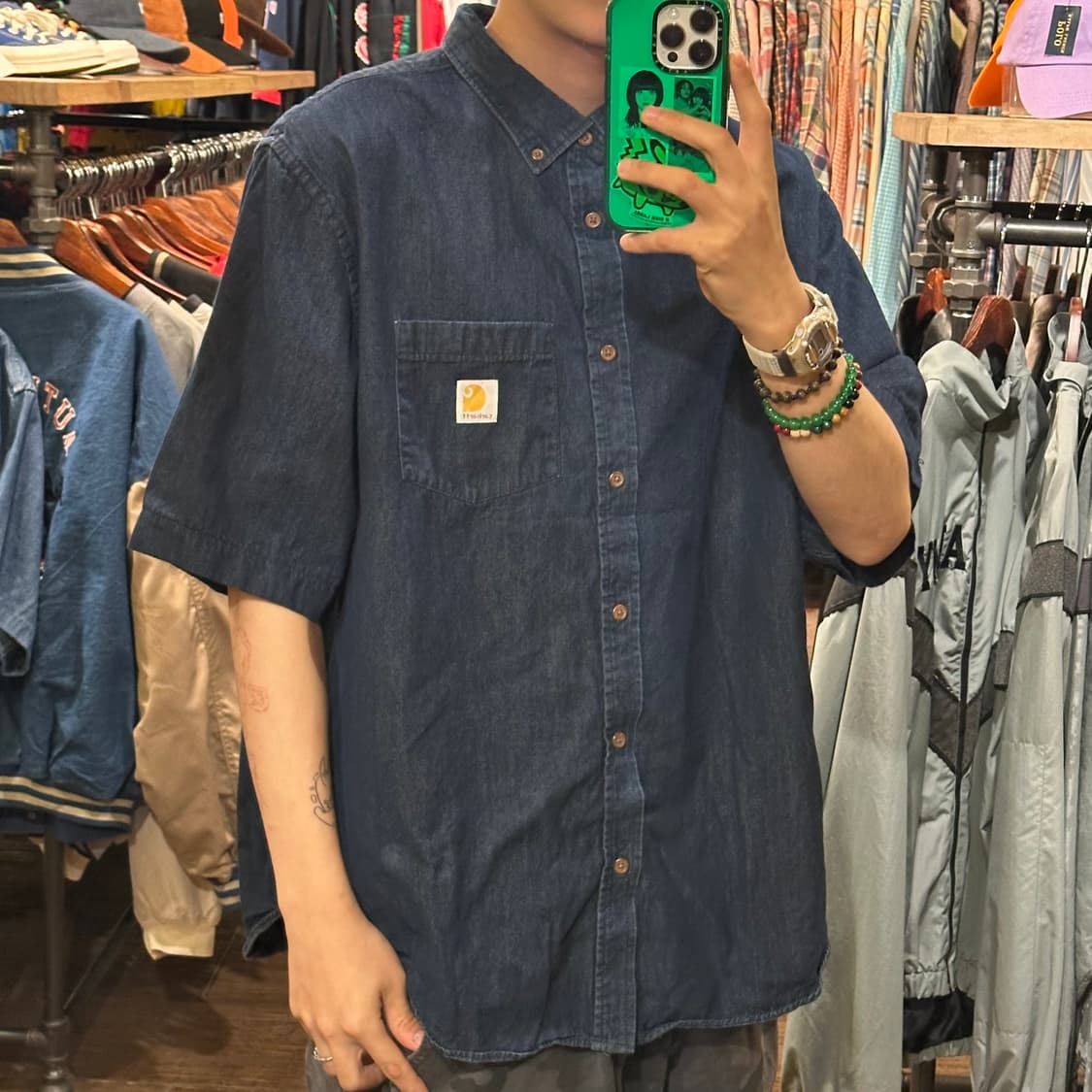 [HI] 칼하트 반팔 데님셔츠 상품이미지4