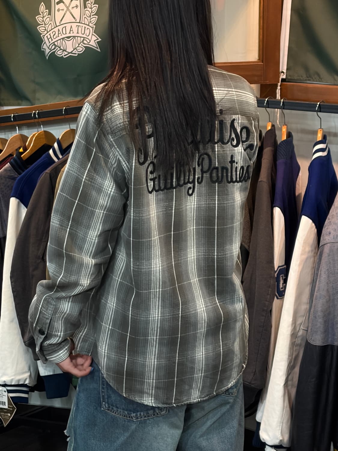 Wacko maria 와코마리아 자수 체크 셔츠 S 상품이미지1