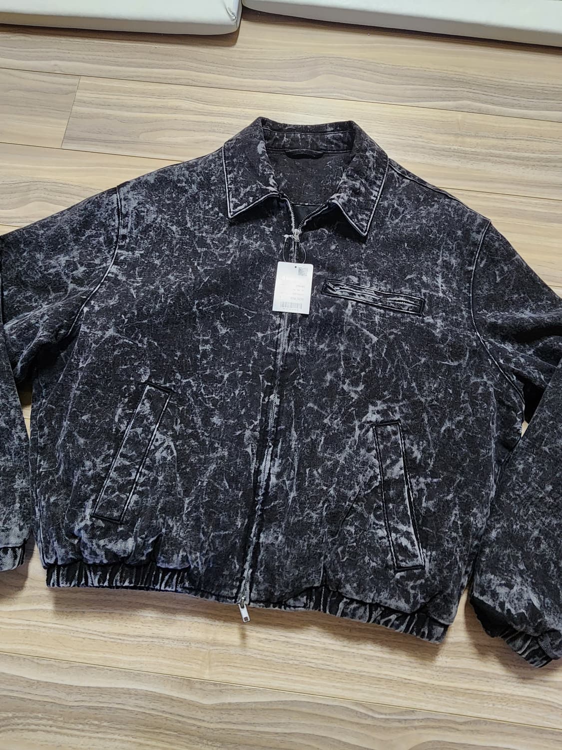 에잇세컨즈스톤워싱데님패딩집업블루종xl 상품이미지1