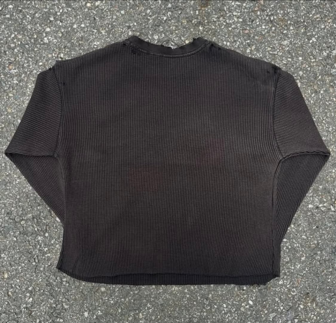 오네이타 와플 롱슬리브  블랙 소버굿즈 상품이미지2