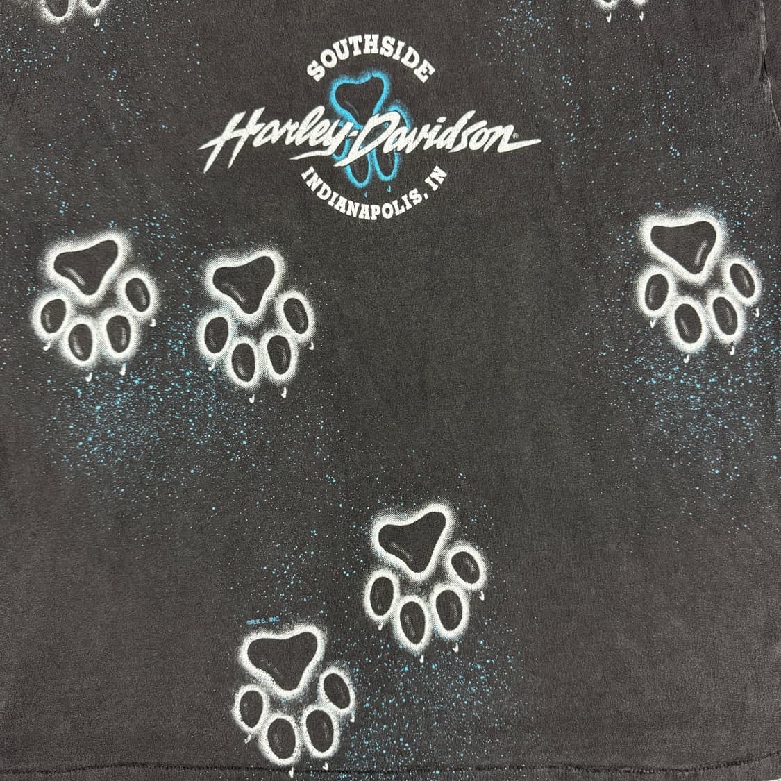 90s Harley Davidson 할리데이비슨 울프 AOP 티셔츠 상품이미지6