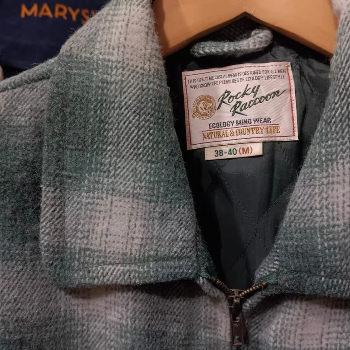 Vintage 아메리칸 복고 조니 뎁 스타일 울 그라데이션 체크 자켓 상품이미지2