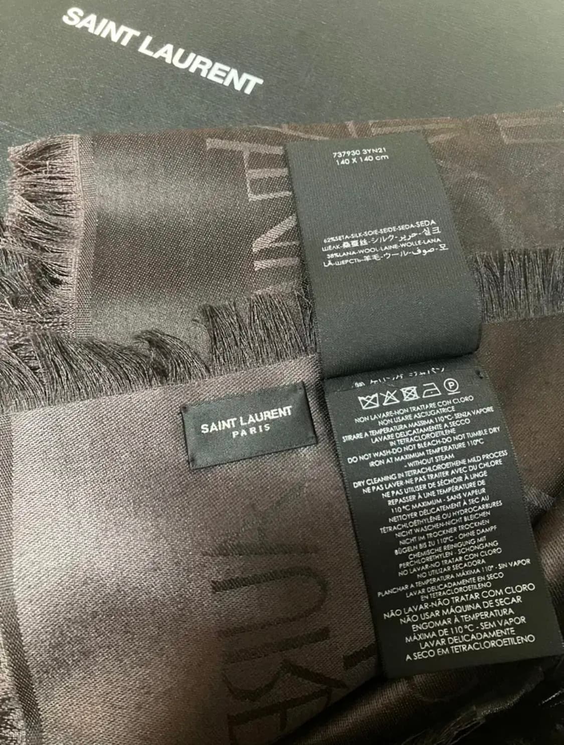 생로랑 울오버 모노그램 실크스카프 상품이미지7