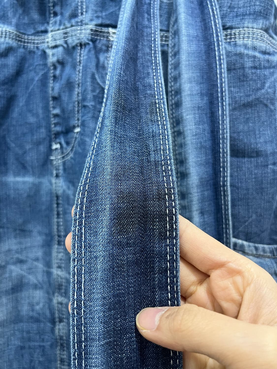 일본 빈티지 벌룬핏 워싱 데님 미디스커트  상품이미지5