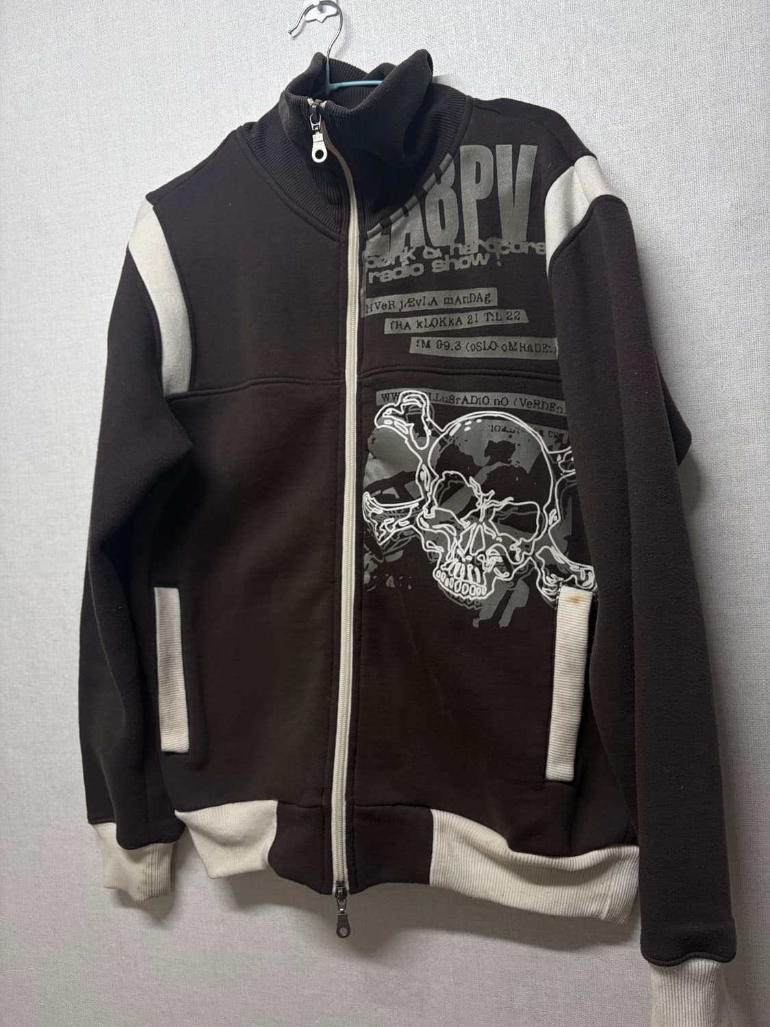 Jpn vtg 스컬펑크 하이넥 투웨이 져지집업 상품이미지2