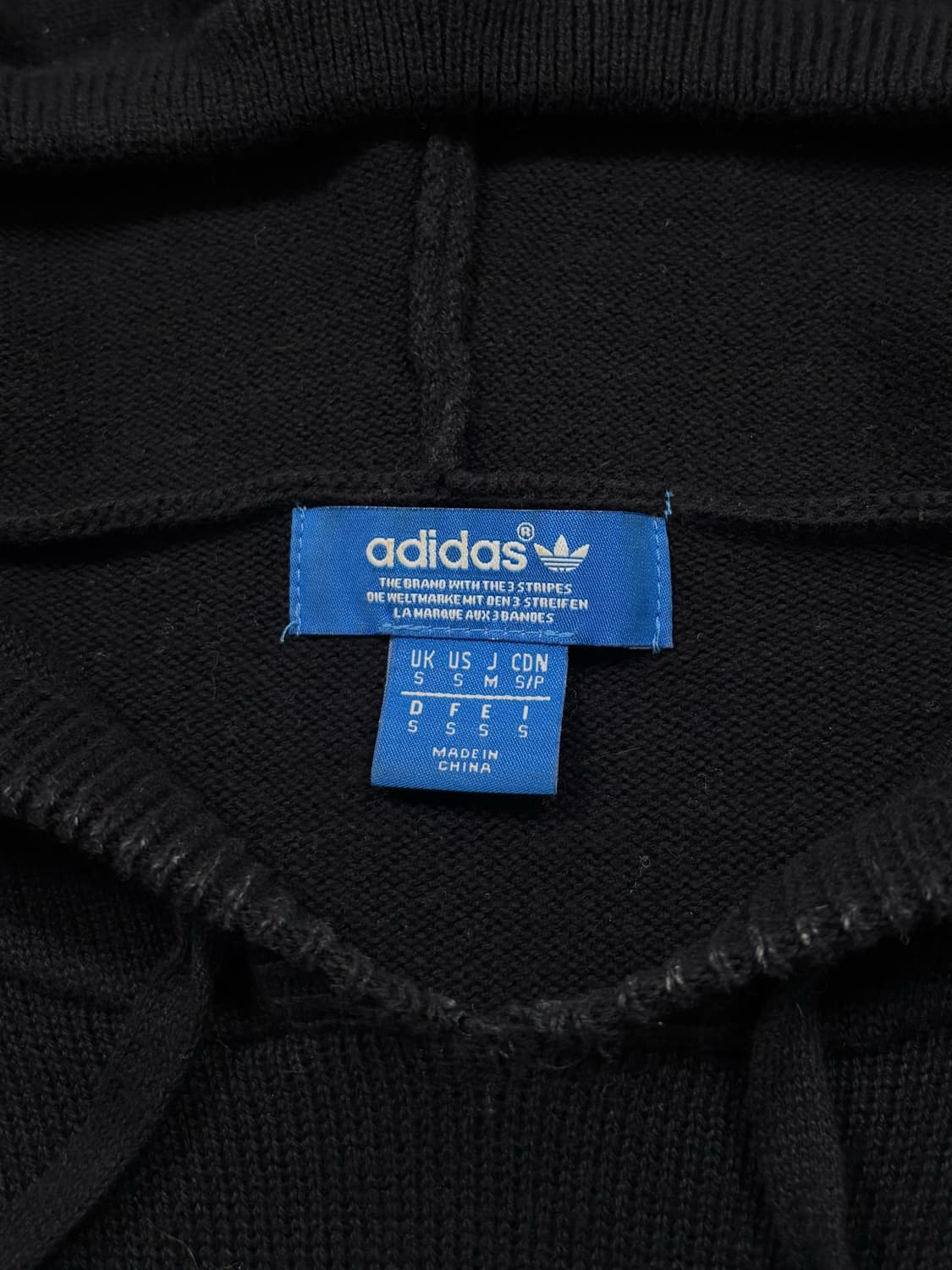 아디다스 빅로고 블랙 니트 후드 상품이미지5