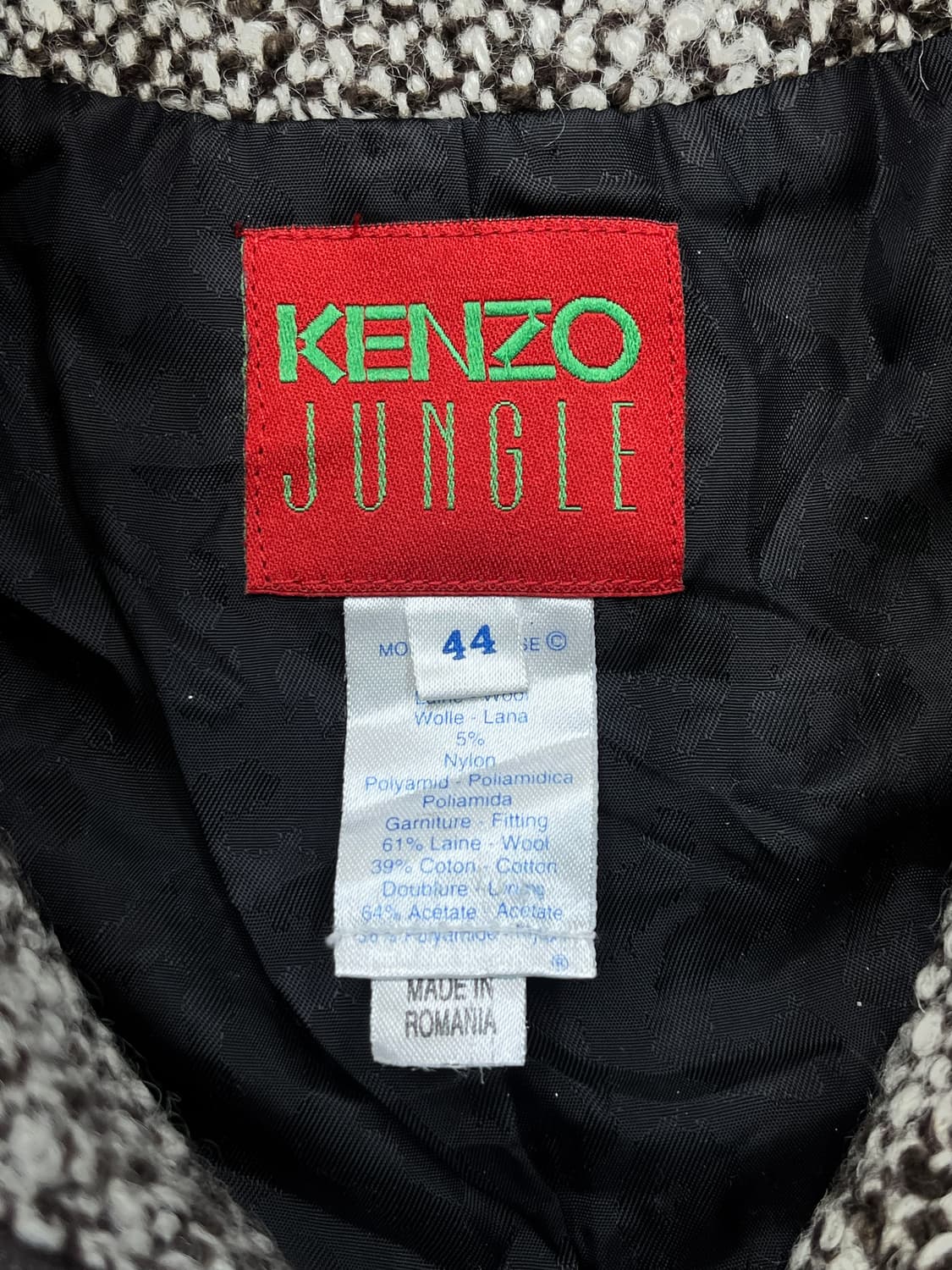 겐조 90's 겐조 정글 트위드 울 자켓 상품이미지5