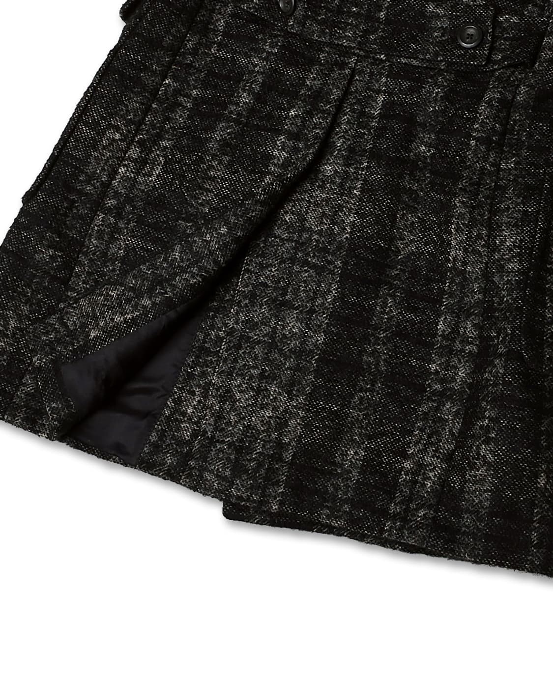 헤보 [Hevo] 블랙 체크 울 알파카 모헤어 이태리 더블 송승헌 코트 상품이미지8