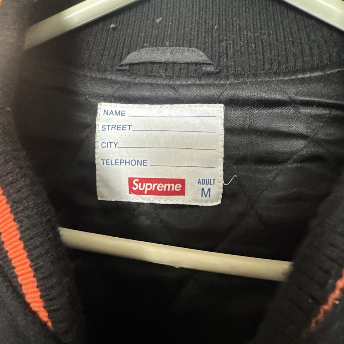 슈프림 팀 S 바시티 자켓 블랙 상품이미지6